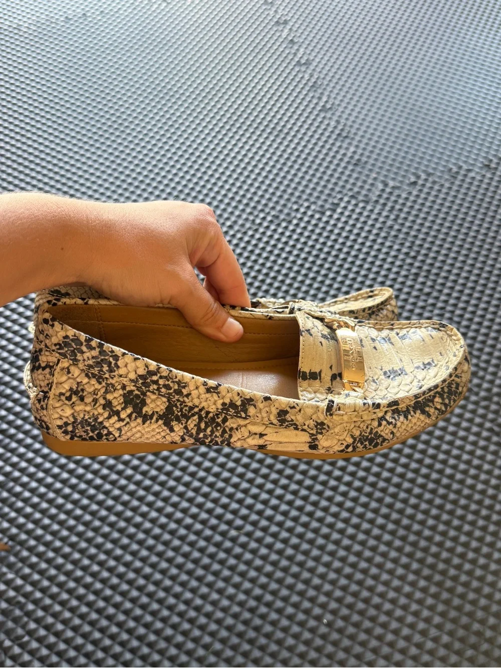 Coach snakeskin print loafers 6.5 women’s